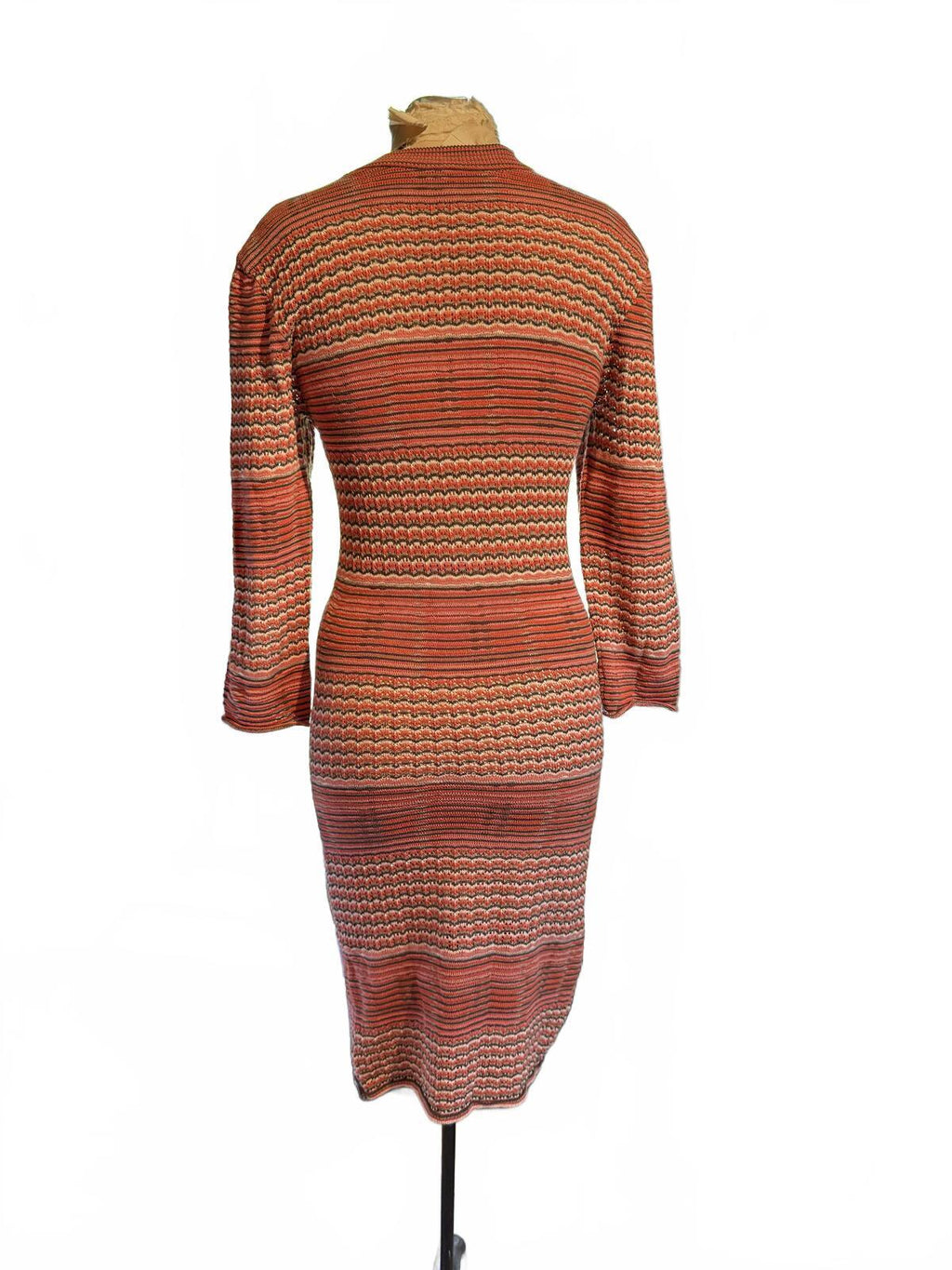 Free People Long Sleeve Knit Dress with Striped Pattern