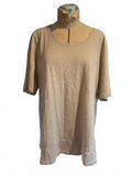 LOGO by Lori Goldstein Gray Casual Short Sleeve Top