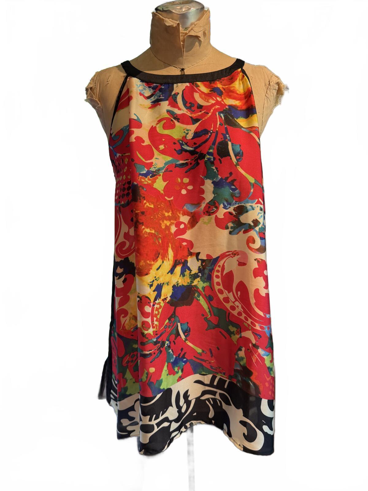 Hilary Radley for Katherine Barclay Abstract Print Sleeveless Top with Tie Back