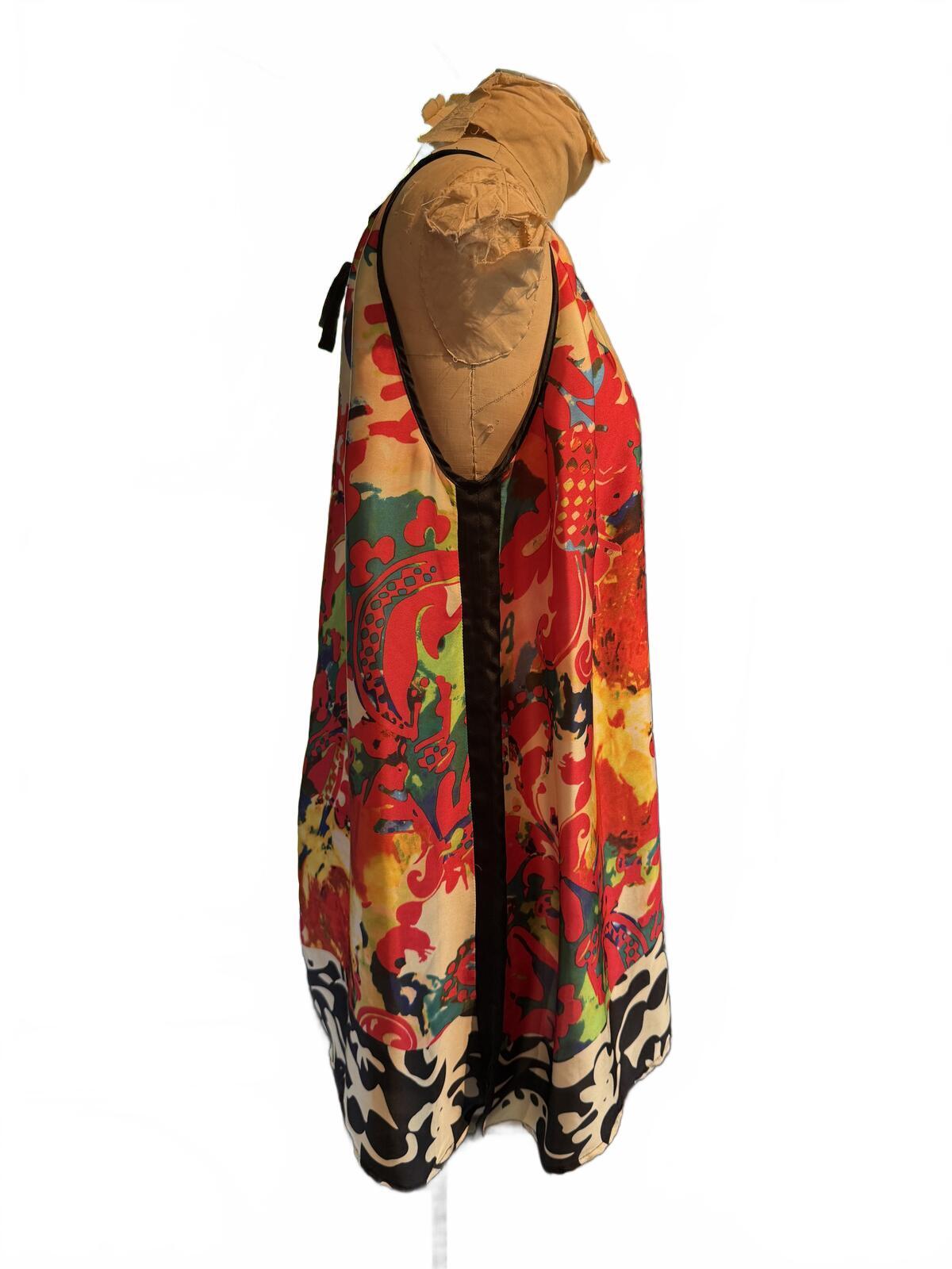 Hilary Radley for Katherine Barclay Abstract Print Sleeveless Top with Tie Back