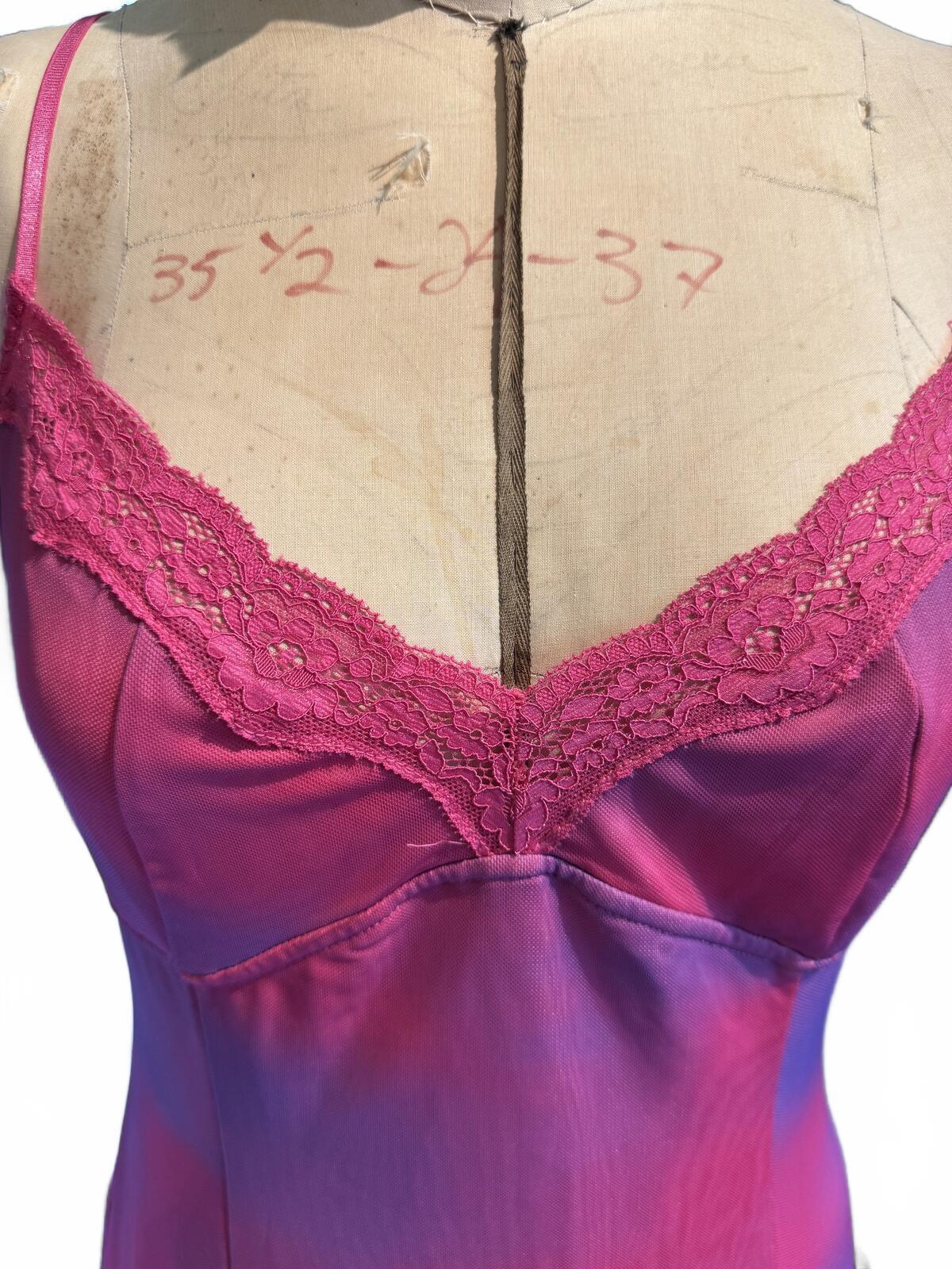 I. AM. GIA Pink and Purple Slip Dress with Lace Trim
