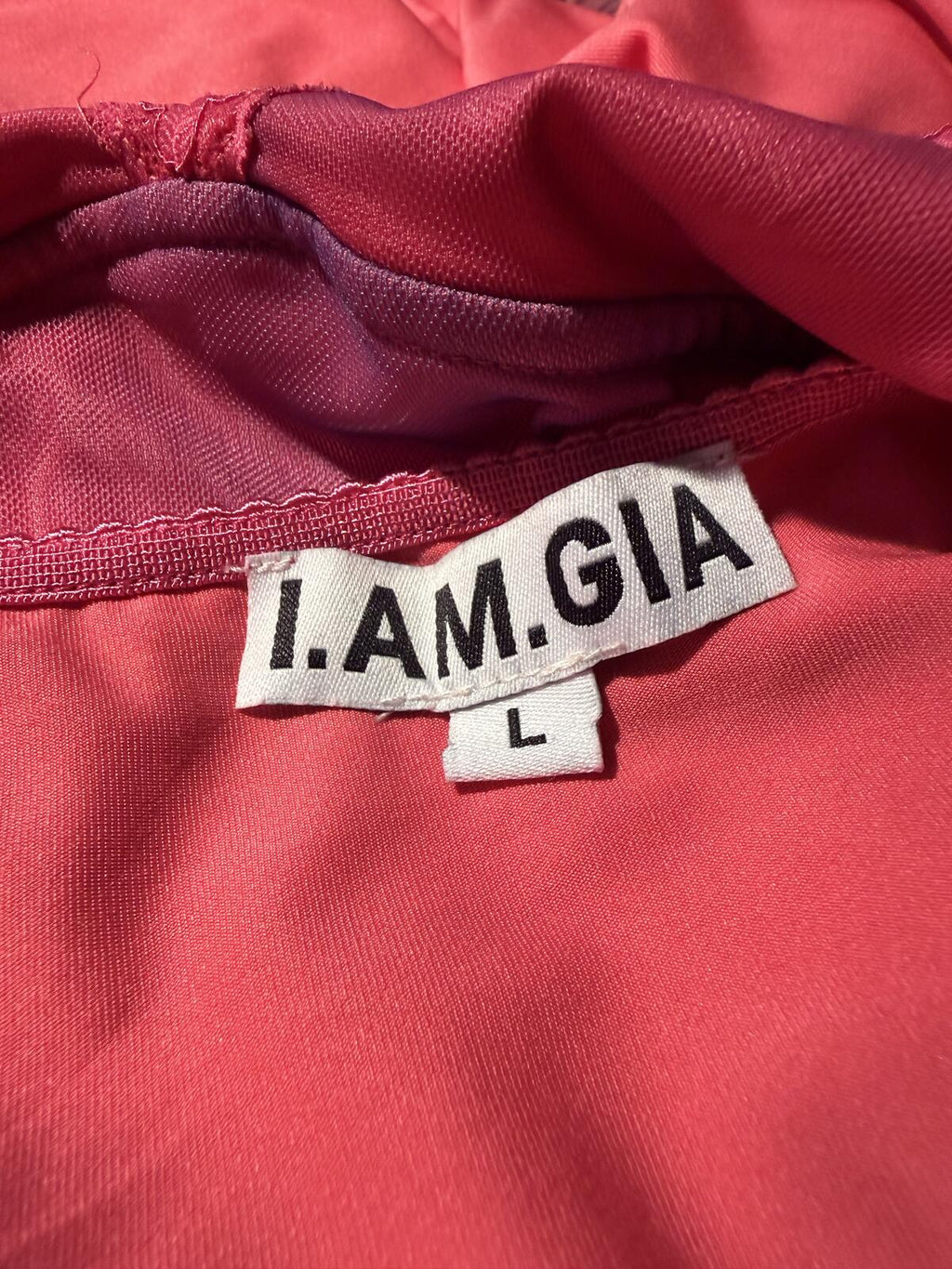 I. AM. GIA Pink and Purple Slip Dress with Lace Trim