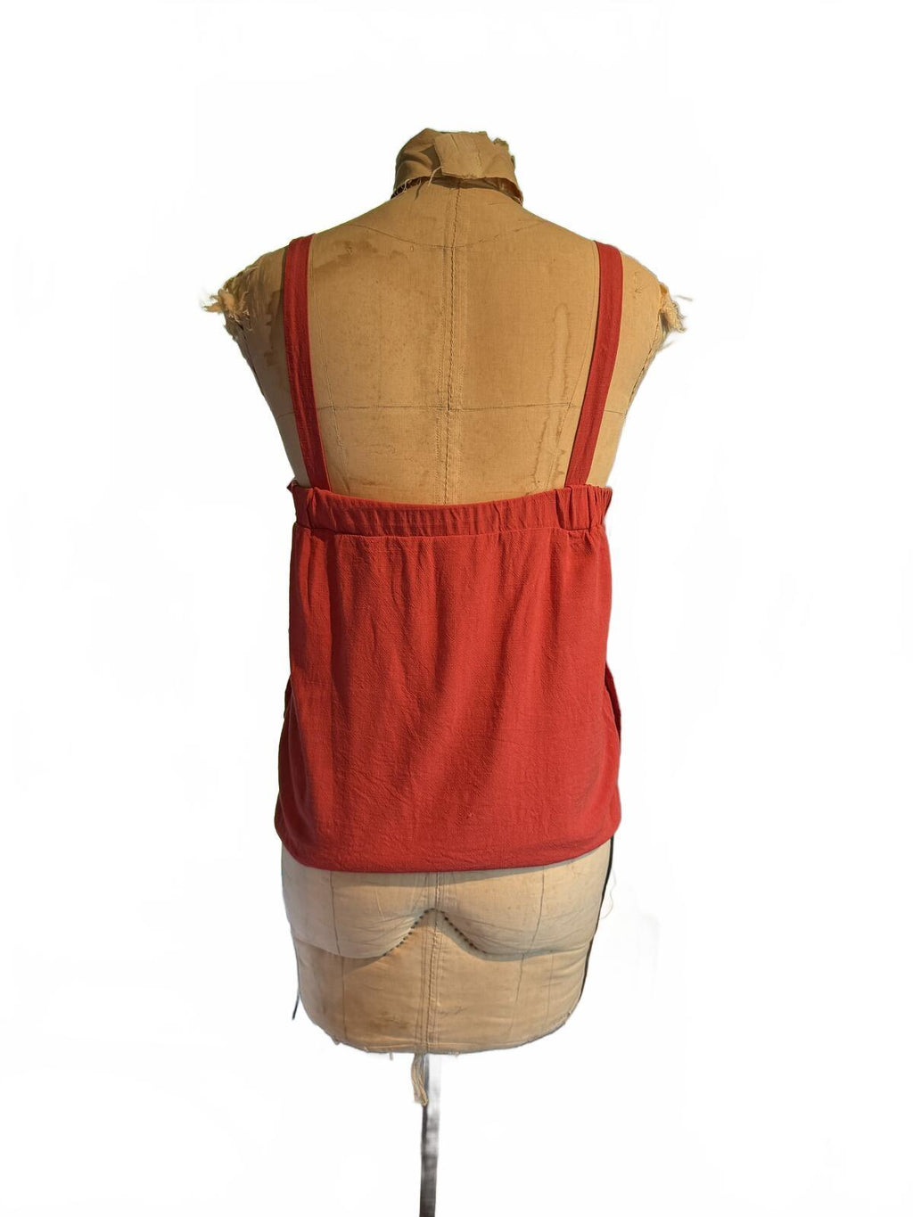 Urban Romantics Rust Red Button Side Sleeveless Top