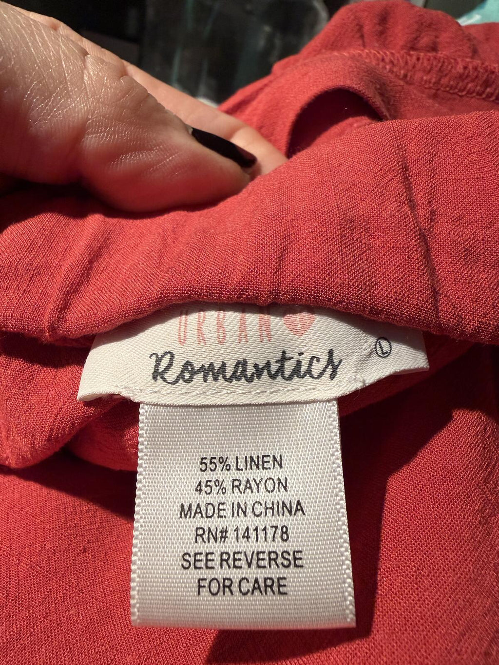 Urban Romantics Rust Red Button Side Sleeveless Top