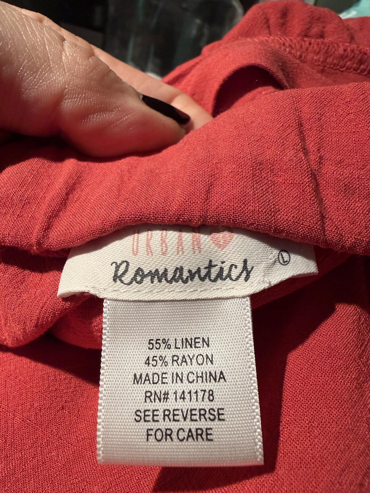 Urban Romantics Rust Red Button Side Sleeveless Top