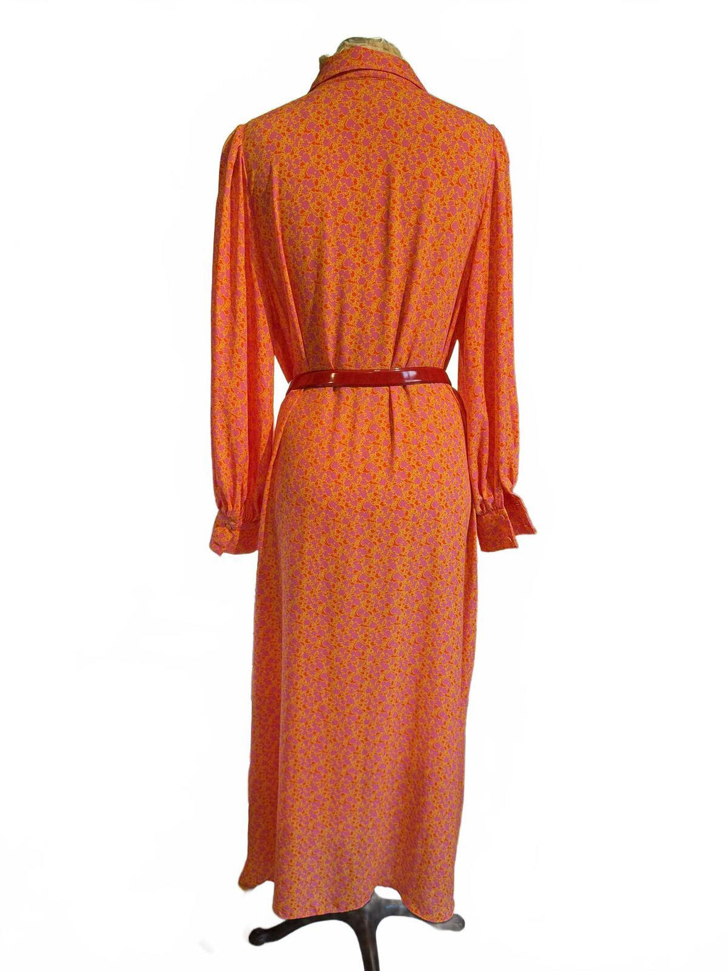 Alexis Orange & Pink Long Sleeve Shirt Dress