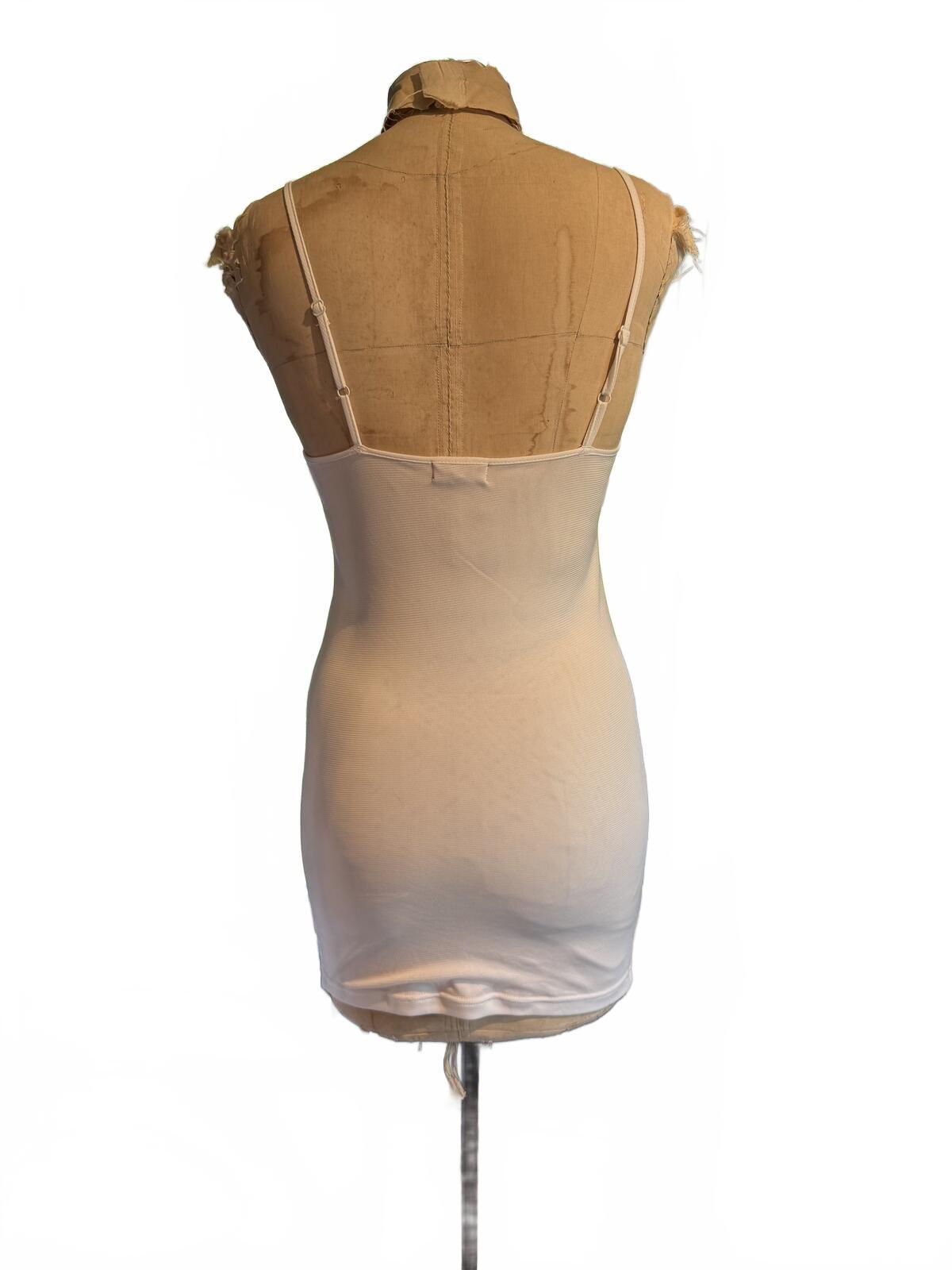 Staud White Sleeveless Bodycon Dress