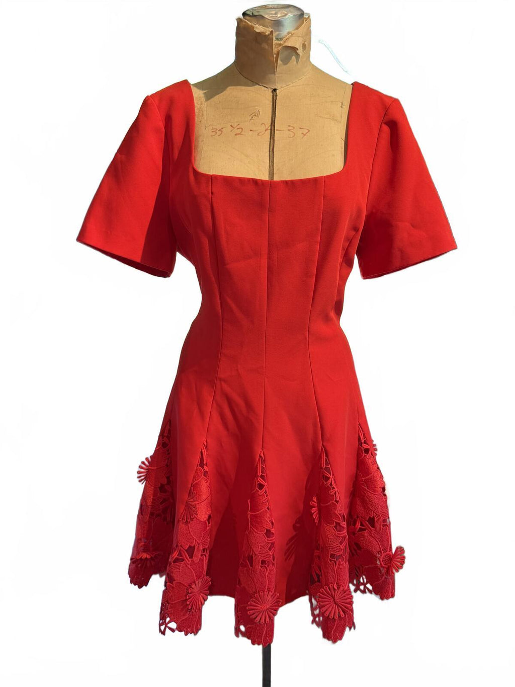 Milly Joy Lace Godet Mini Dress