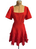 Milly Joy Lace Godet Mini Dress