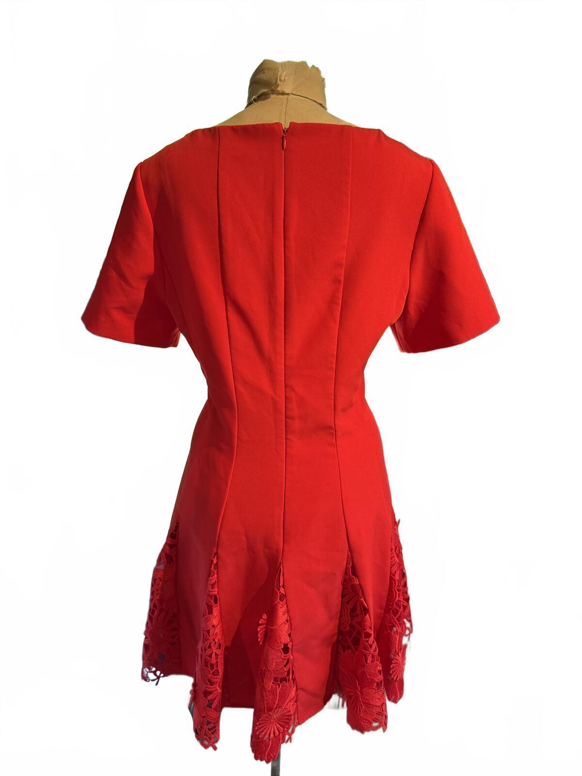 Milly Joy Lace Godet Mini Dress