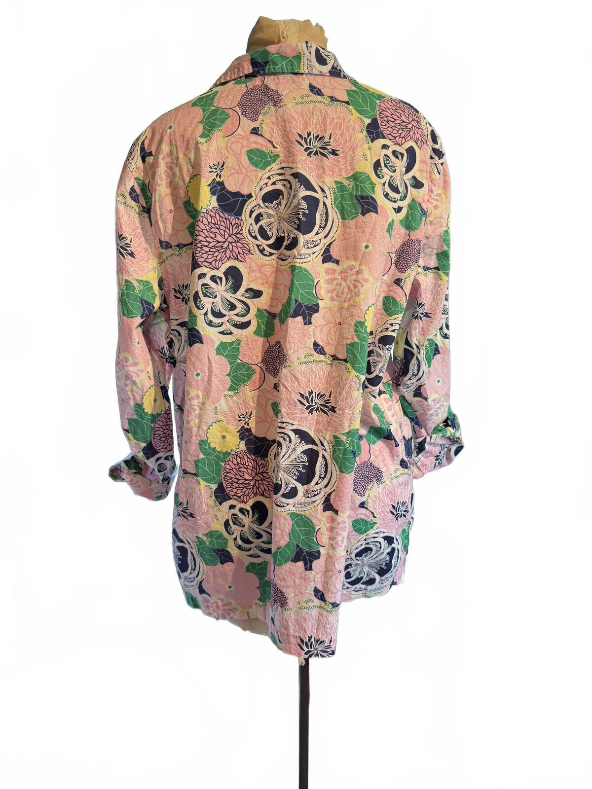 Floral Button-Up Long Sleeve Shirt