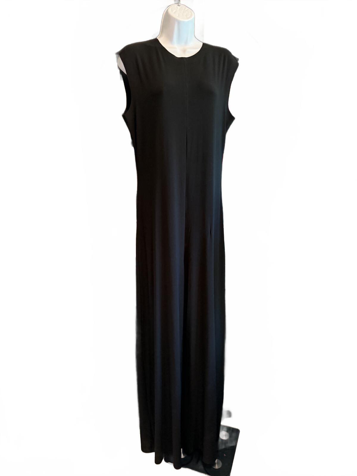 Norma Kamali Black Sleeveless Long Jumpsuit