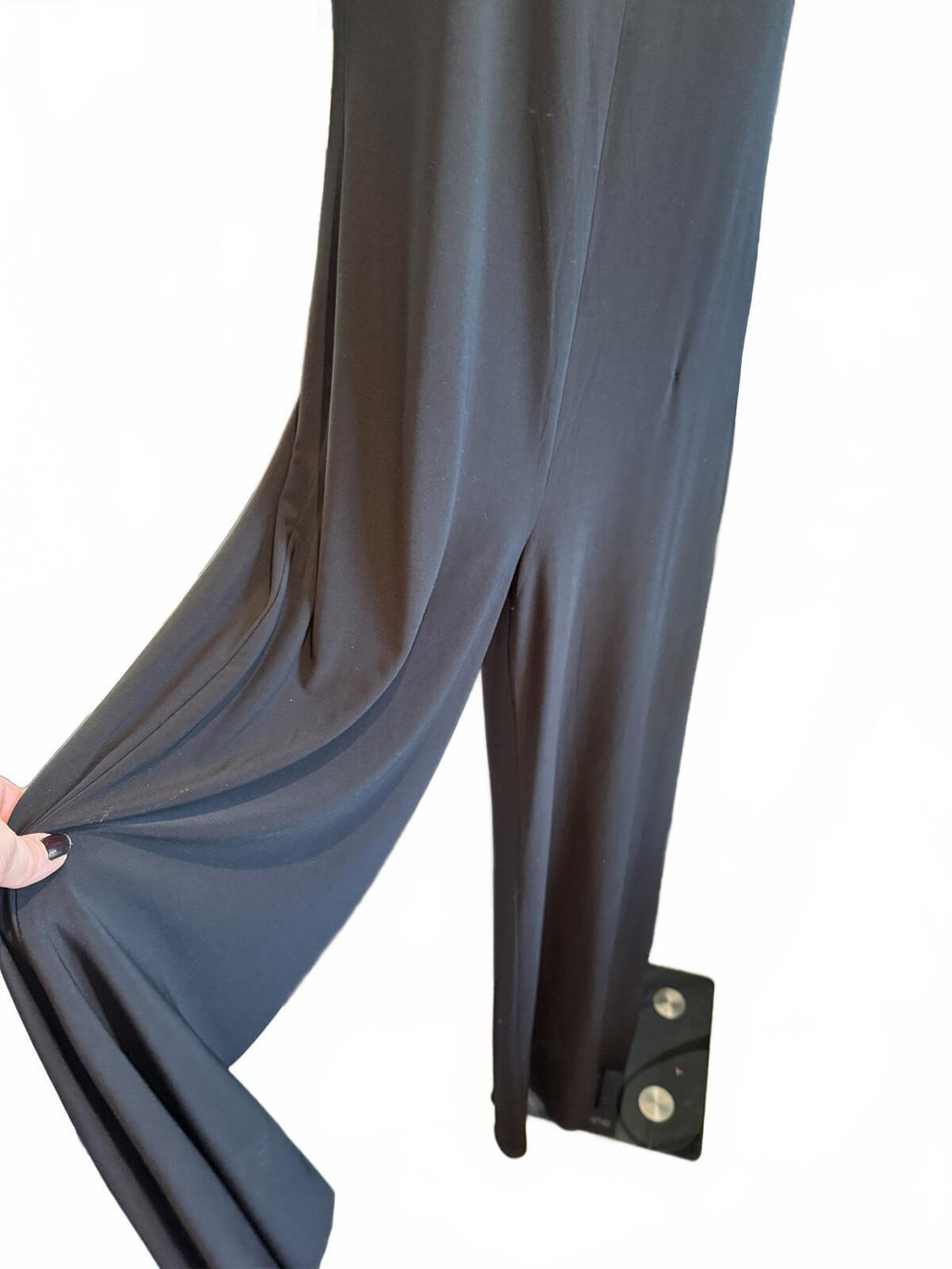 Norma Kamali Black Sleeveless Long Jumpsuit