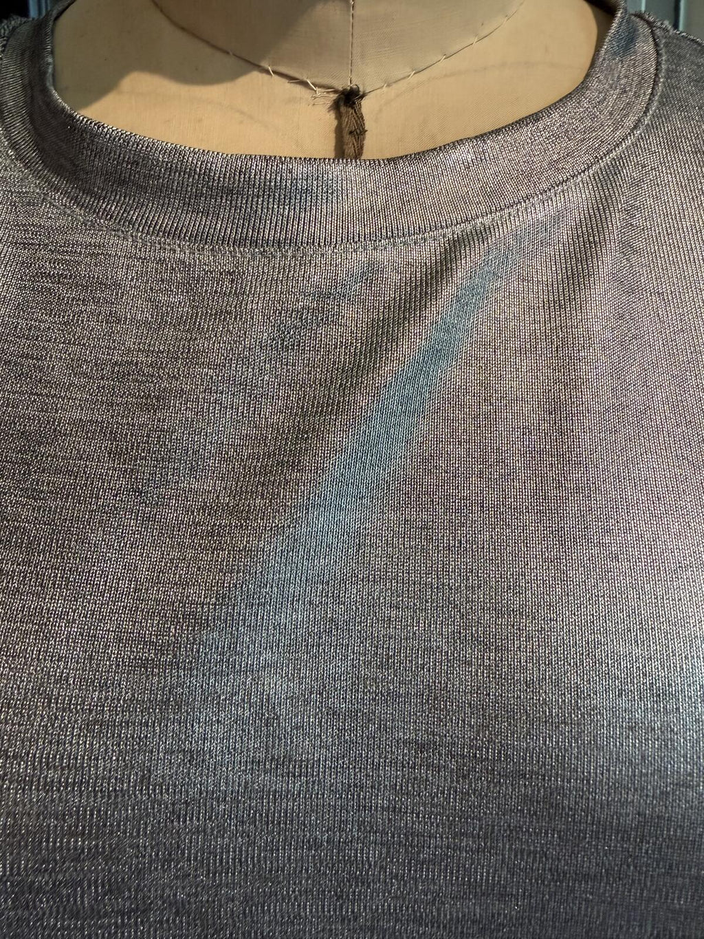 Porridge Anthropologie Silver/Gray Metallic Sleeveless Top