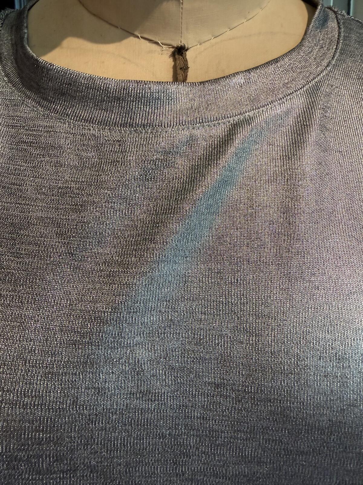 Porridge Anthropologie Silver/Gray Metallic Sleeveless Top