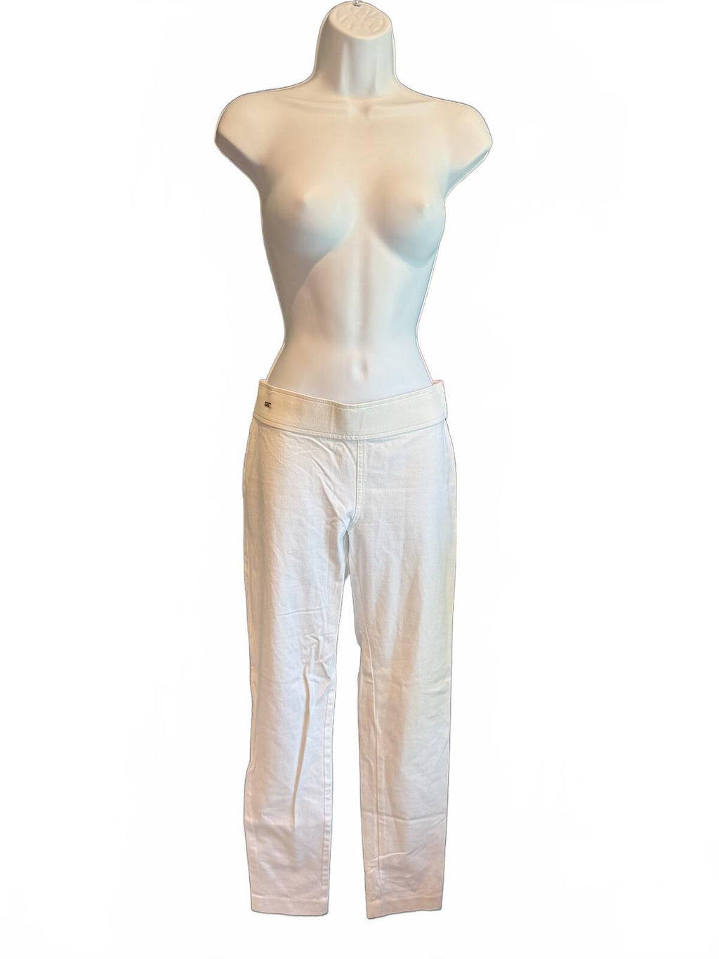 Ralph Lauren White Stretch Slim Fit Pants