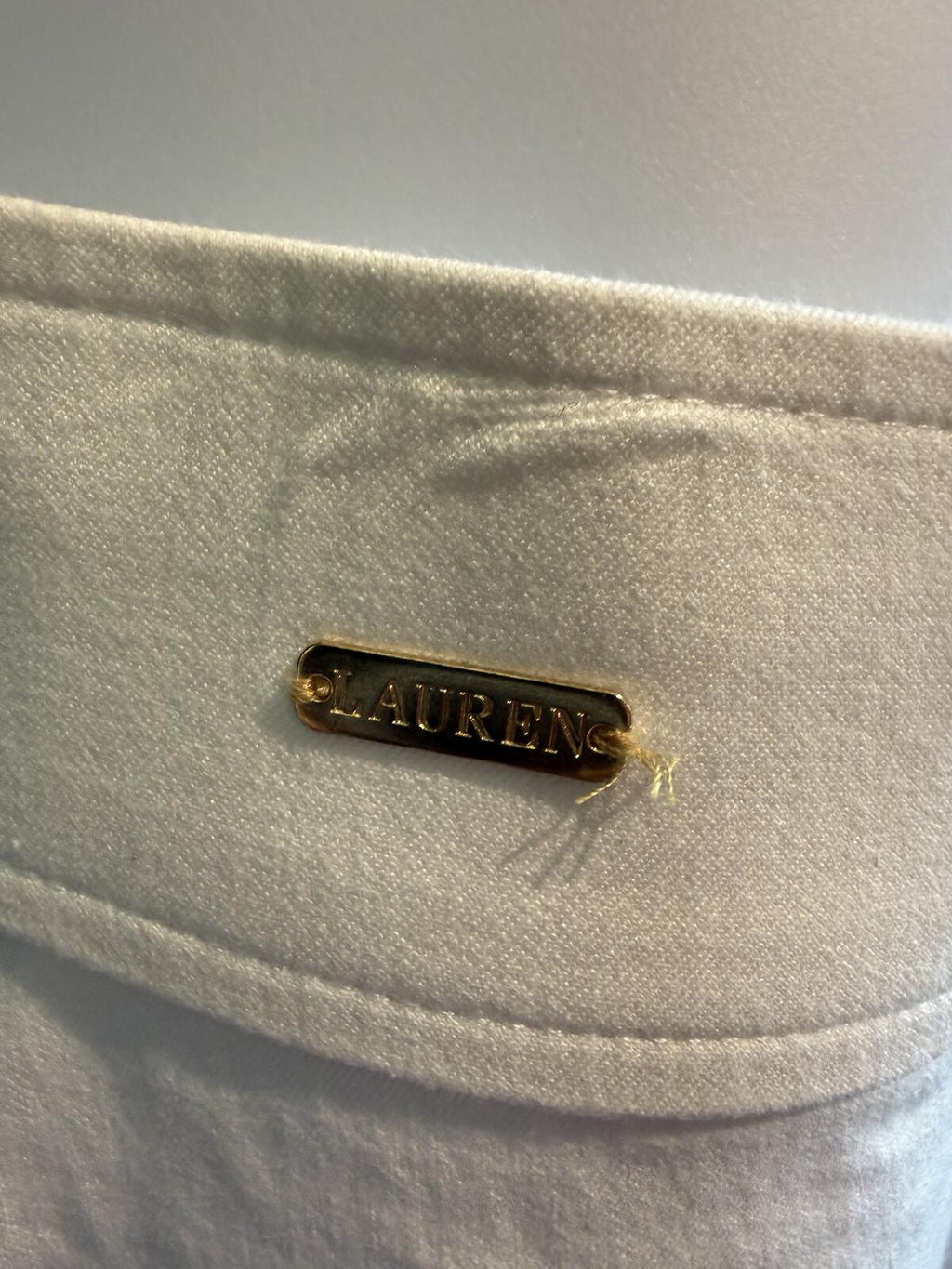 Ralph Lauren White Stretch Slim Fit Pants