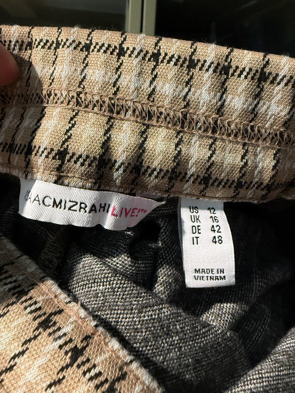 Isaac Mizrahi Wide Leg Plaid Trousers