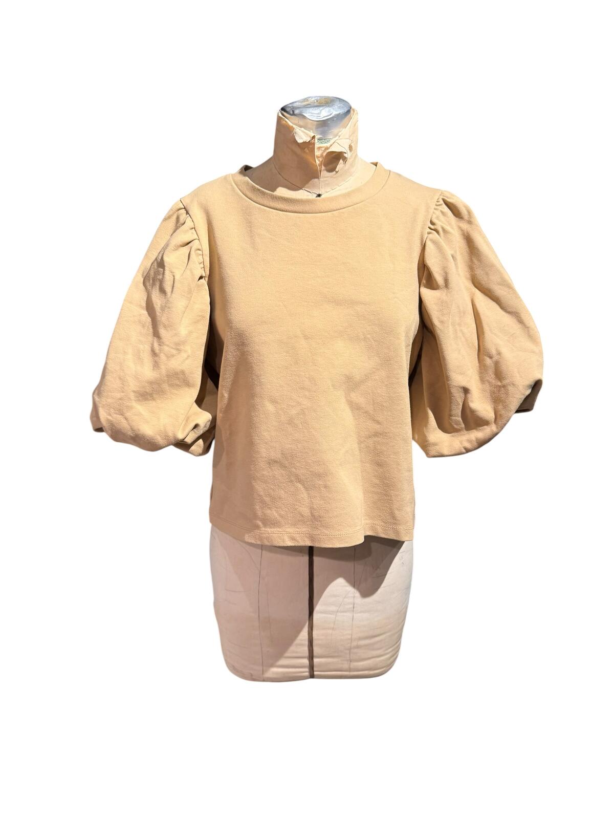 Rita Row Beige Puff Sleeve Top
