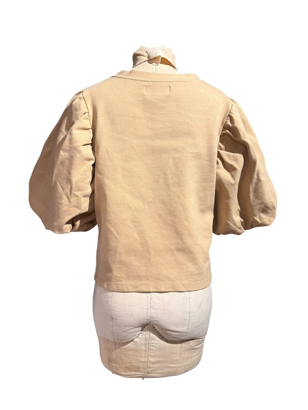 Rita Row Beige Puff Sleeve Top