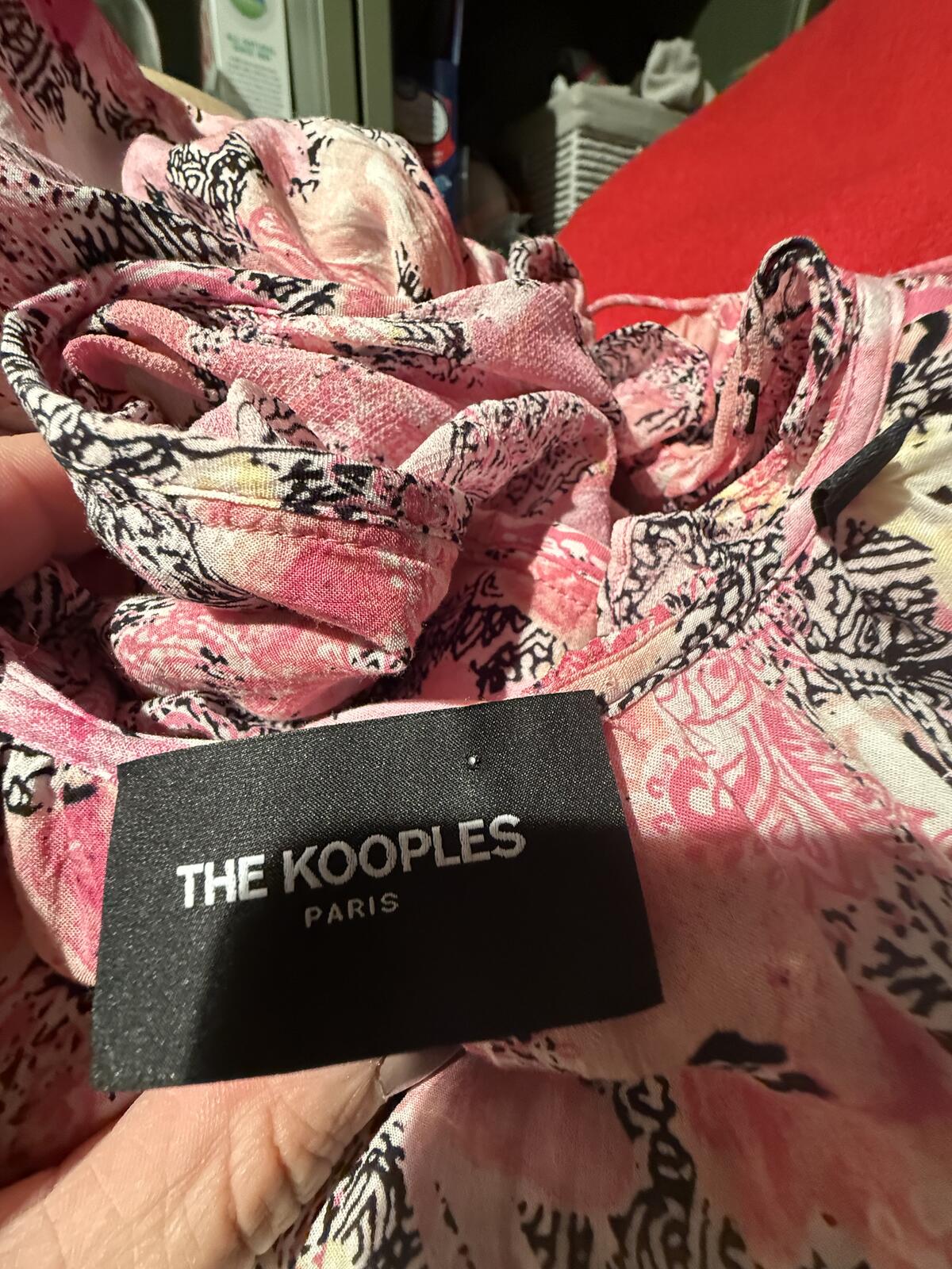 The Kooples Floral Pink Short Sleeve Casual Top