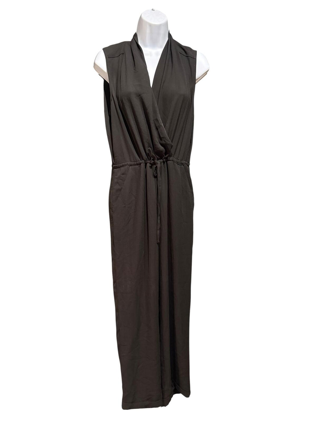 All Saints Sleeveless Black Jumpsuit with Drawstring Waist