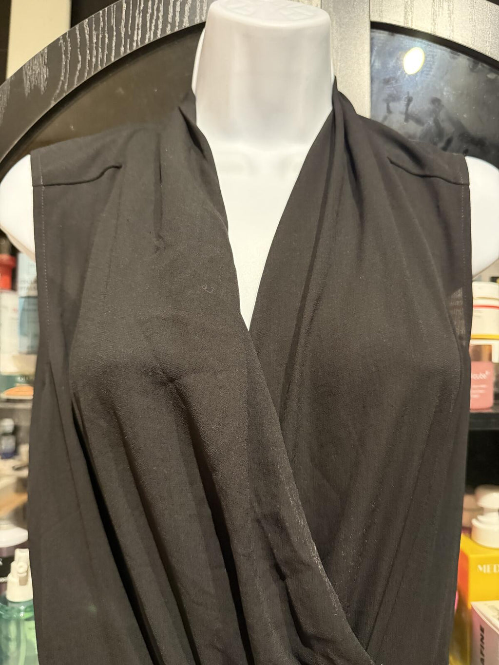 All Saints Sleeveless Black Jumpsuit with Drawstring Waist