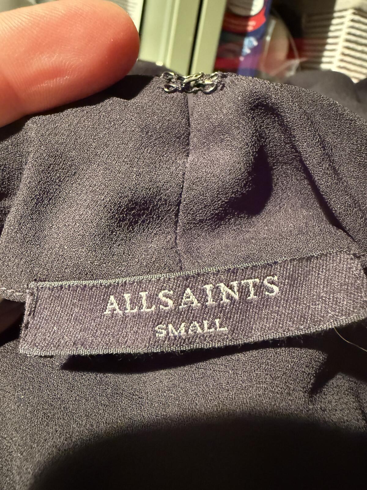 All Saints Sleeveless Black Jumpsuit with Drawstring Waist