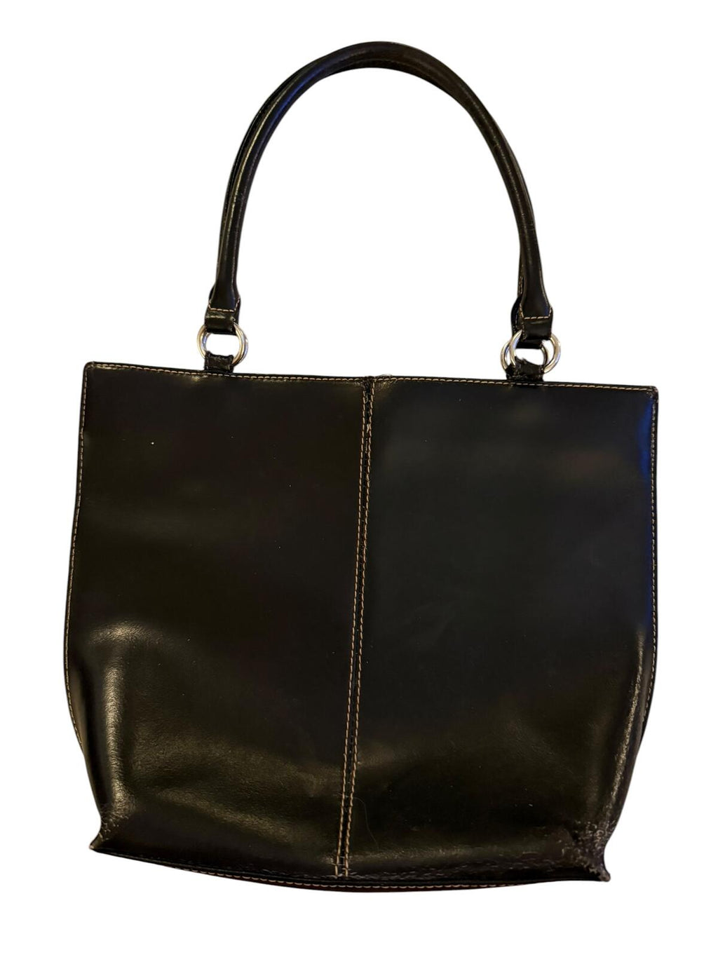 Wilson’s Leather Black Leather Tote Bag with Double Handles