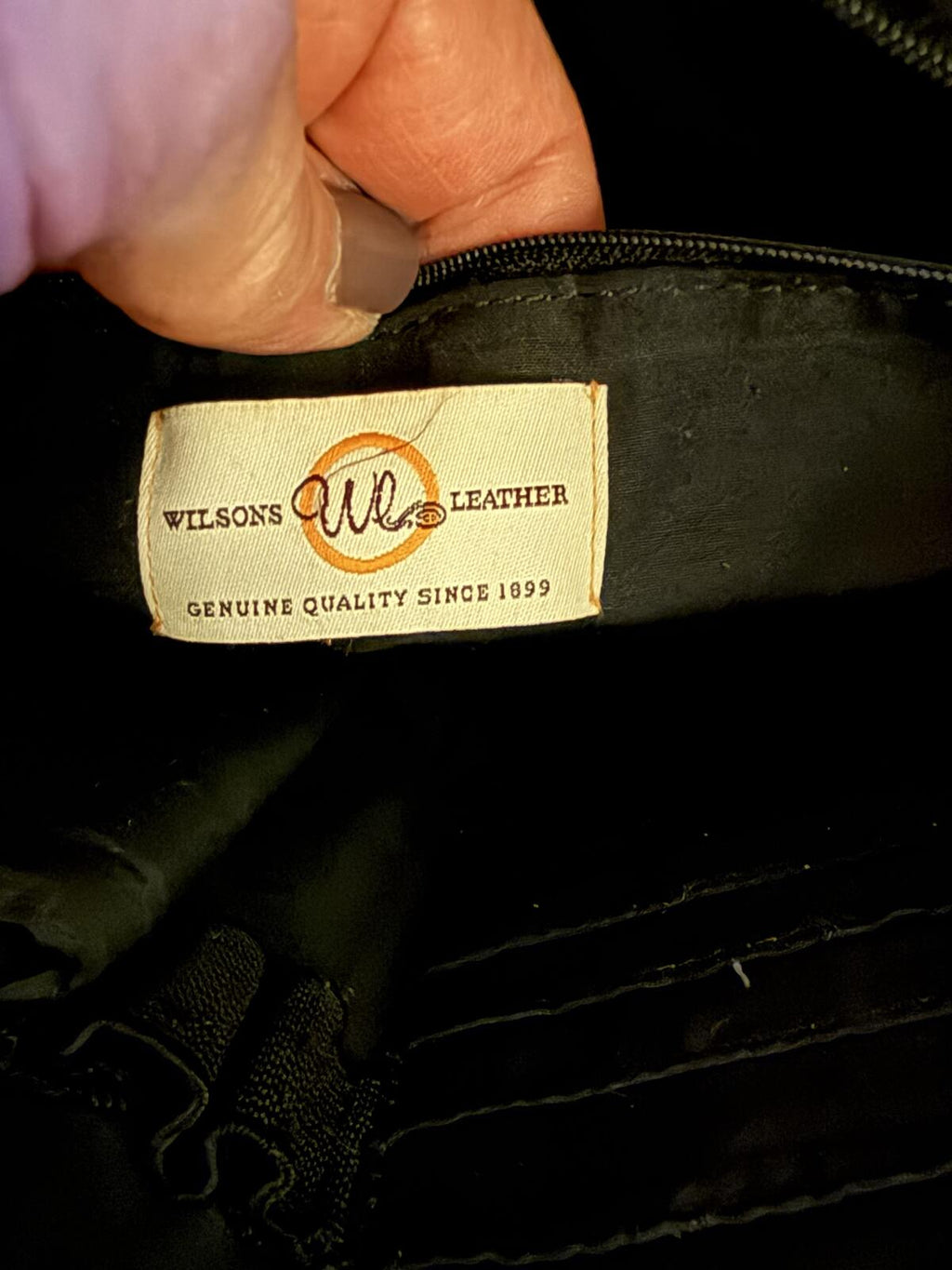 Wilson’s Leather Black Leather Tote Bag with Double Handles