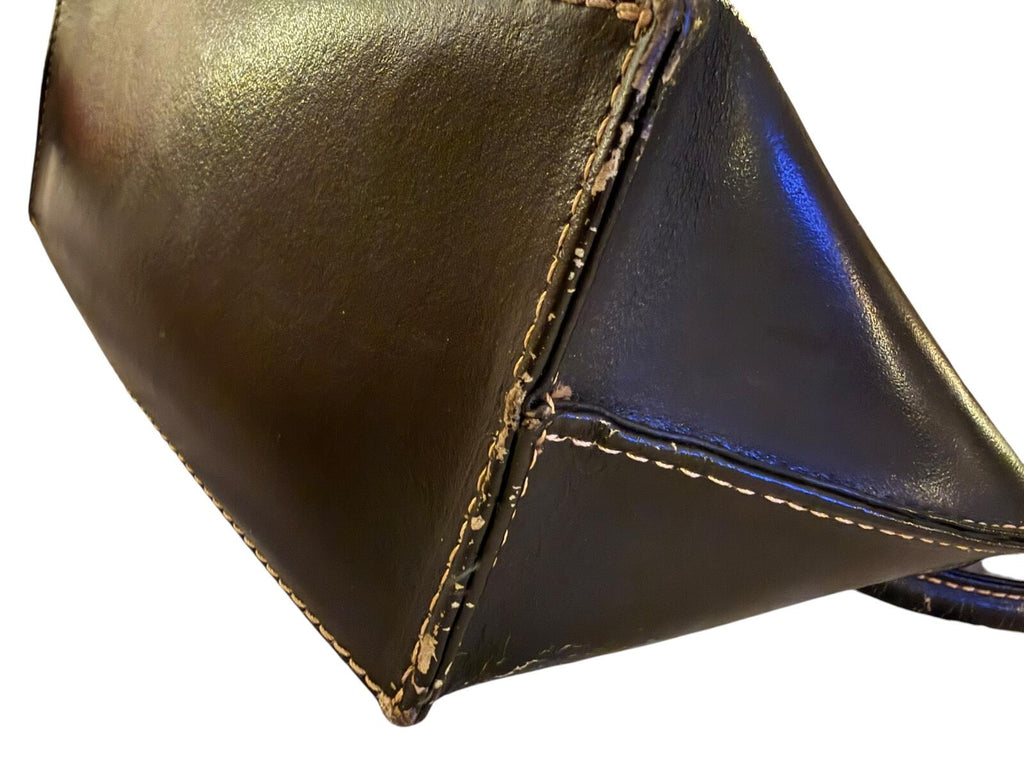 Wilson’s Leather Black Leather Tote Bag with Double Handles