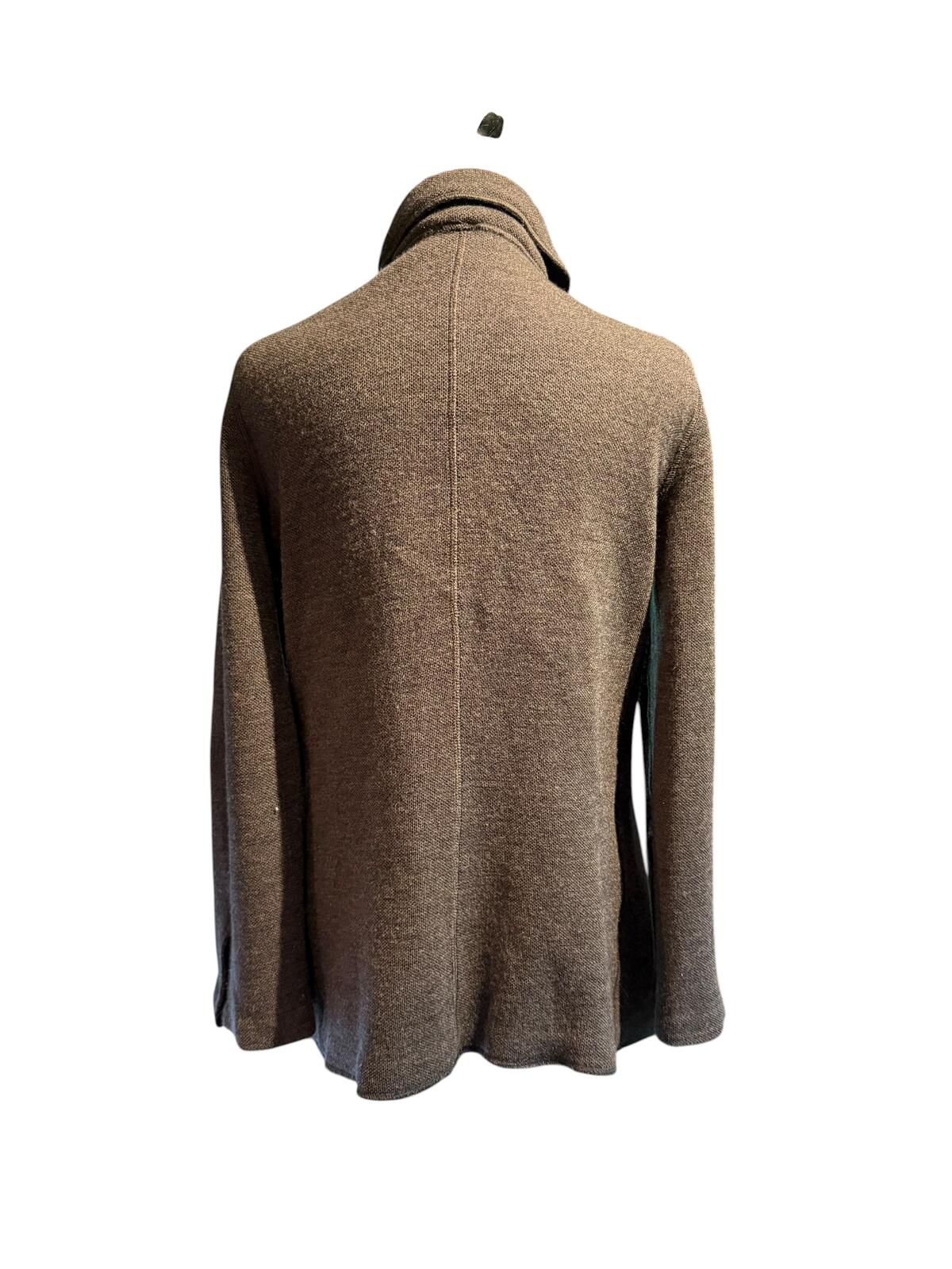 Armani Collezioni Dark Gray Long Sleeve Button-Up Cardigan Jacket