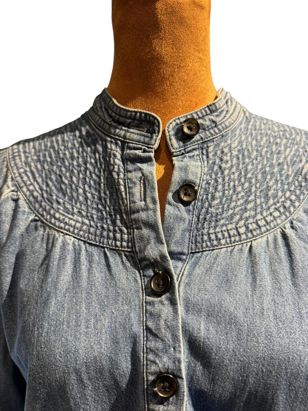 Apiece Apart Light Blue Denim Long Sleeve Tunic Shirt