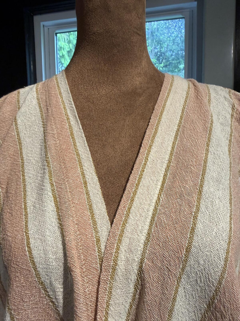 Rays for Days Striped Kimono Cardigan with Fringe Detail