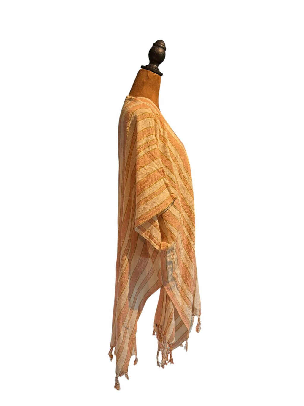 Rays for Days Striped Kimono Cardigan with Fringe Detail