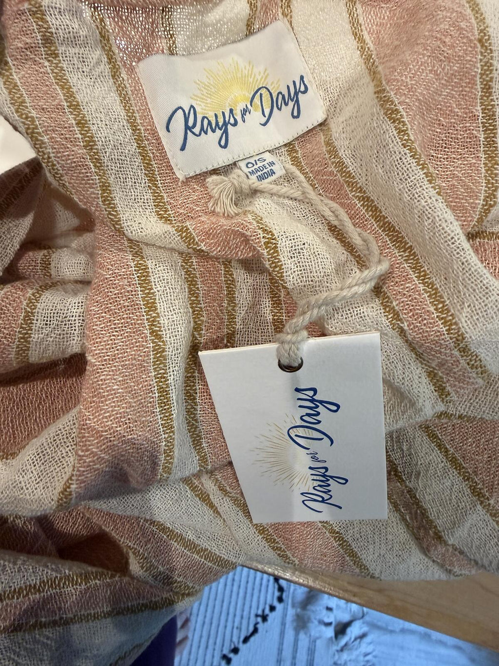 Rays for Days Striped Kimono Cardigan with Fringe Detail