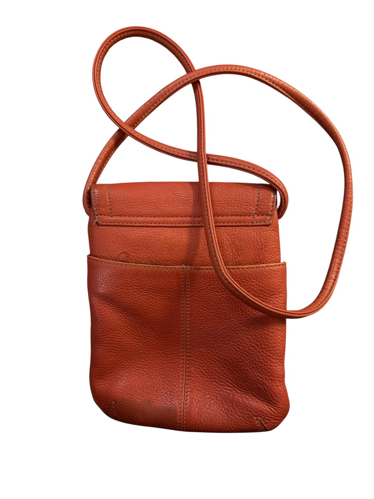 Tignanello Small Crossbody Leather Bag in Persimmon