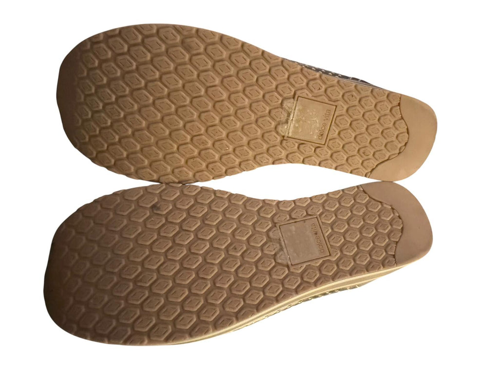 Dolce Vita Metallic Gold Platform Loafers with Perforated Design