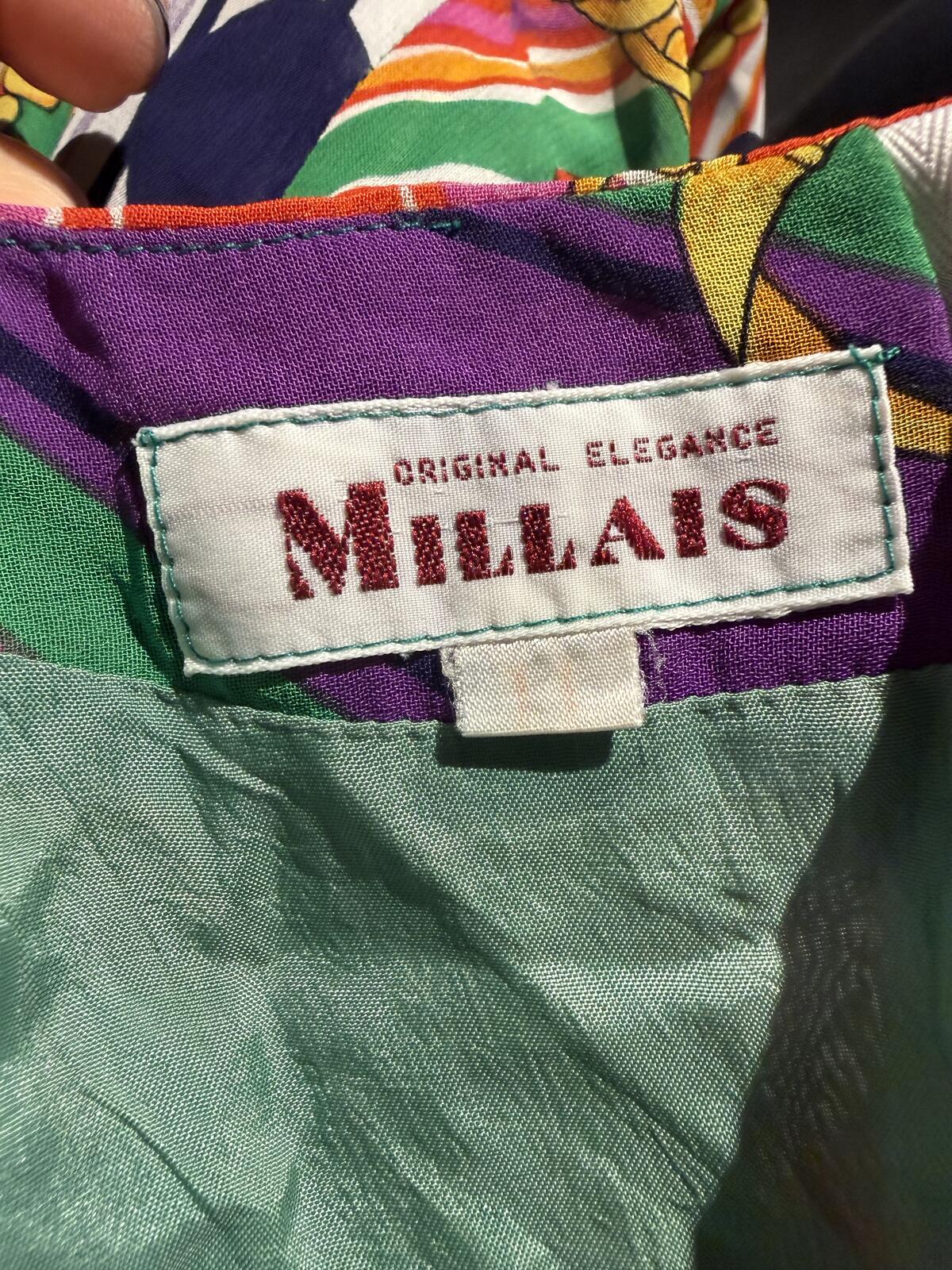 Millais Vintage Colorful Patterned Short Sleeve Dress