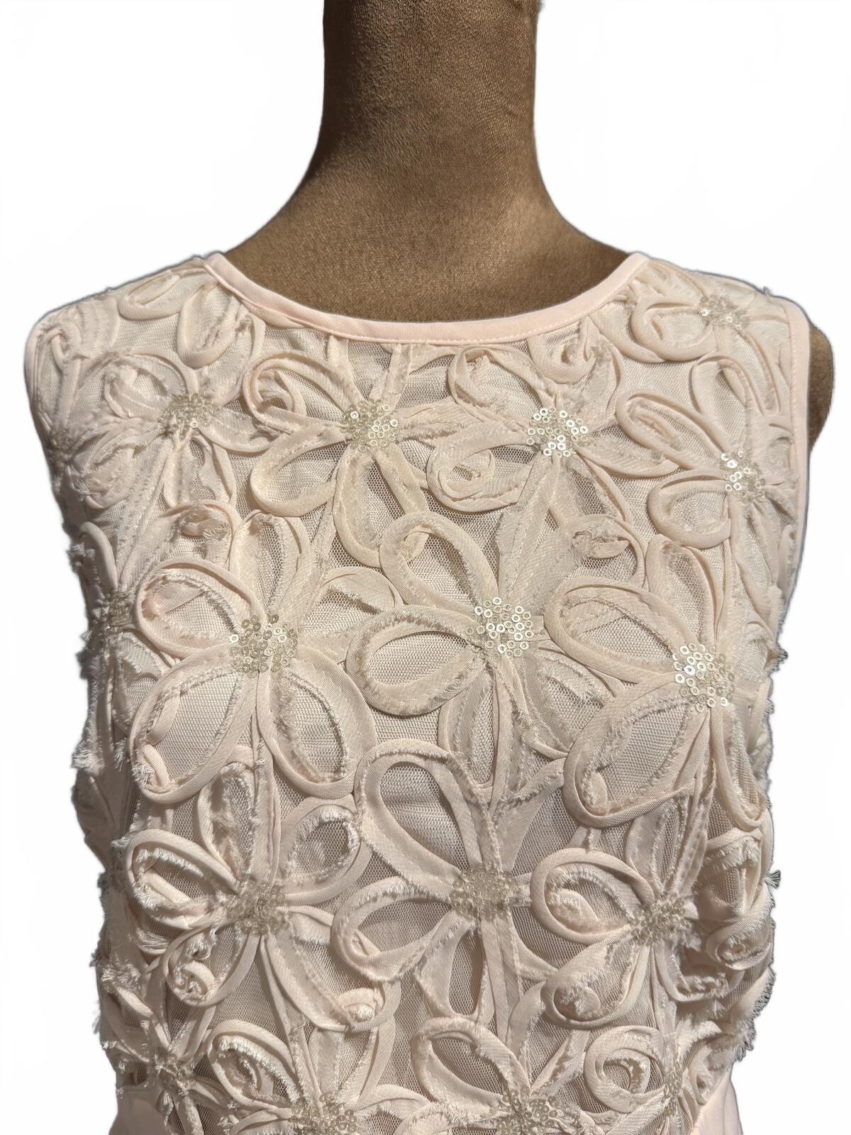 Yumi Light Pink Sleeveless Embroidered Dress