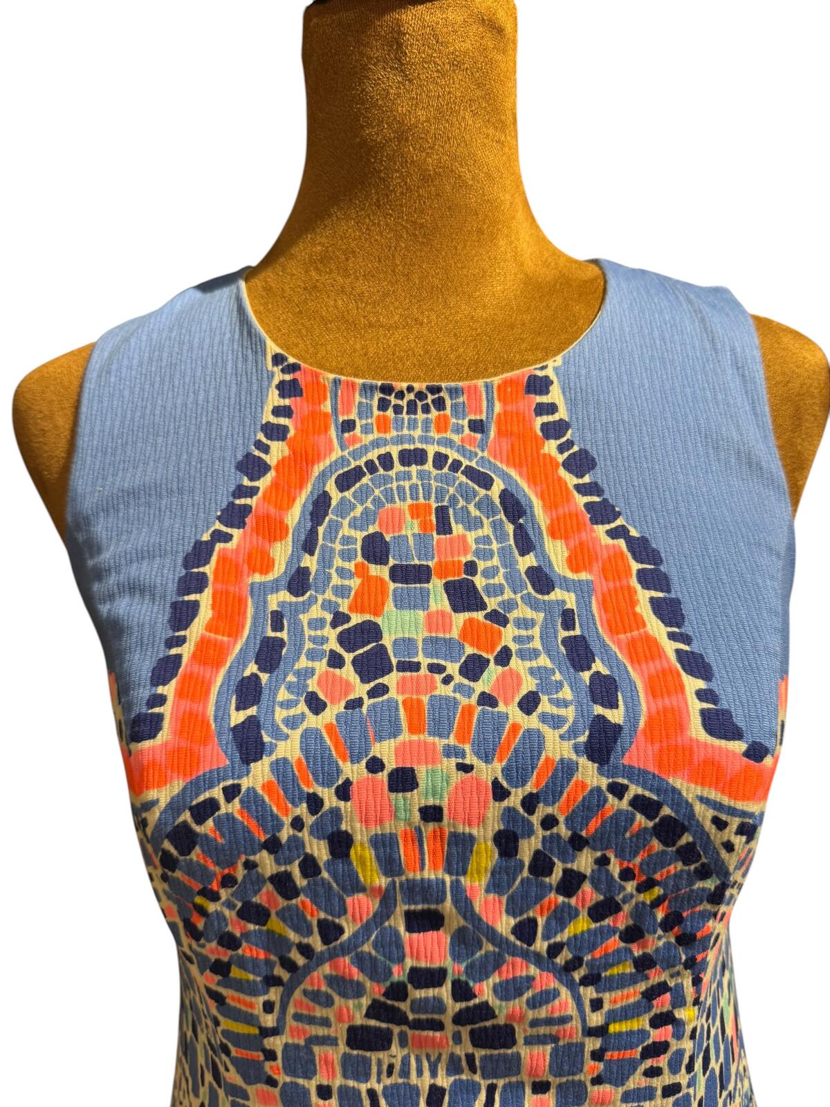 Lilly Pulitzer Sleeveless Mosaic Print Sheath Dress with Back Zipper