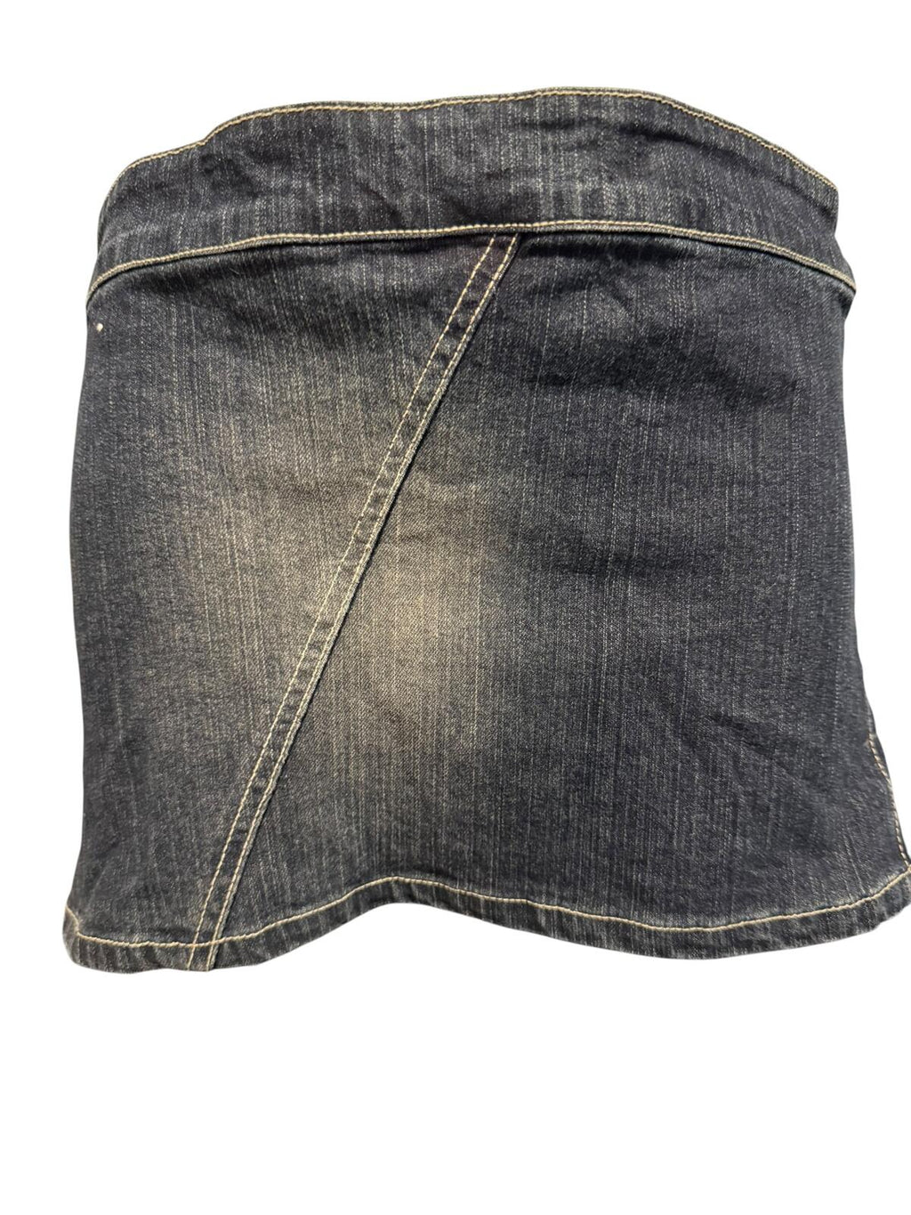 Parasuco Rebel Dark Wash Denim Asymmetrical Mini Skirt