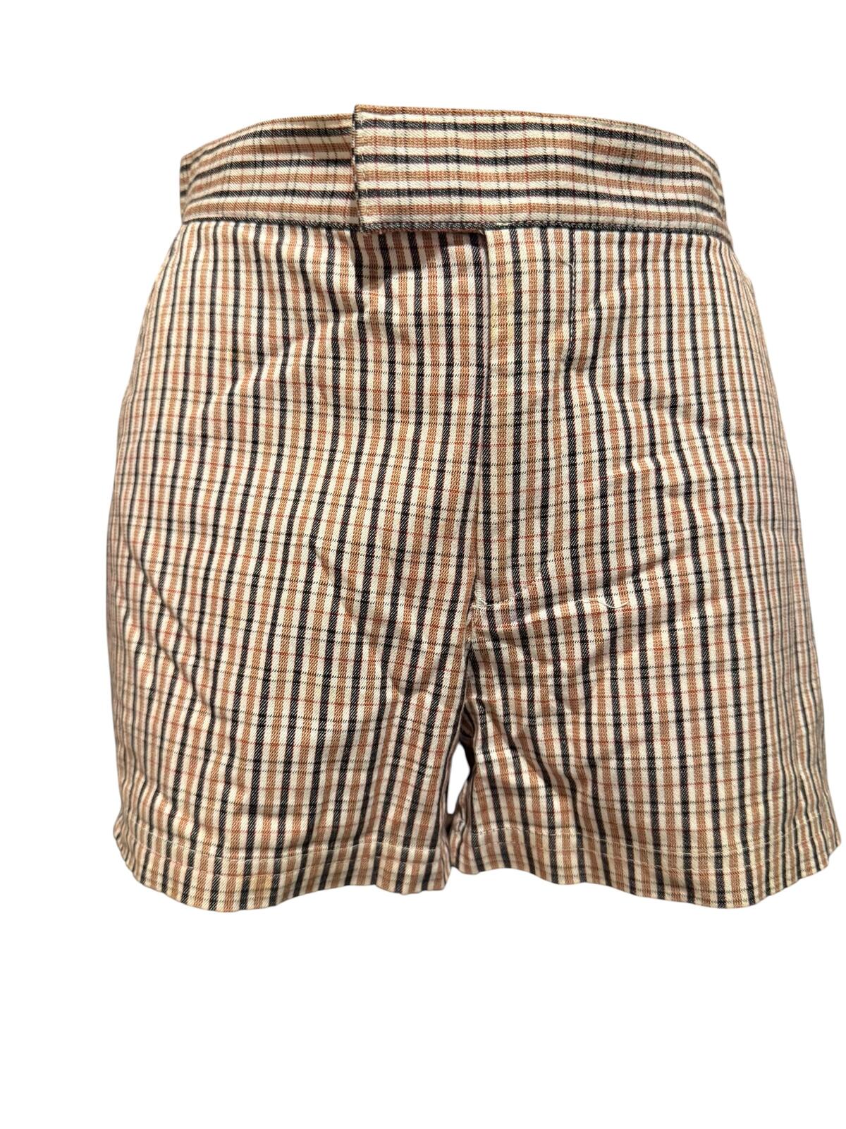 Calvin Klein 2 Pair of Plaid Patterned High Waist Shorts
