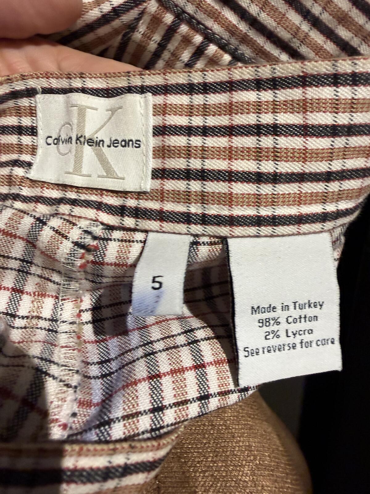 Calvin Klein 2 Pair of Plaid Patterned High Waist Shorts