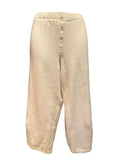 St. John Cream Knit Cropped Pants
