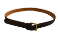 Coach Classic Brown Leather Belt with Gold Buckle