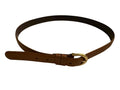Coach Classic Brown Leather Belt with Gold Buckle