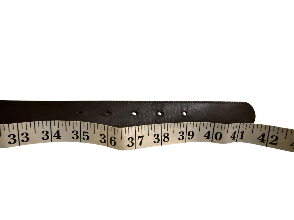 Coach Classic Brown Leather Belt with Gold Buckle