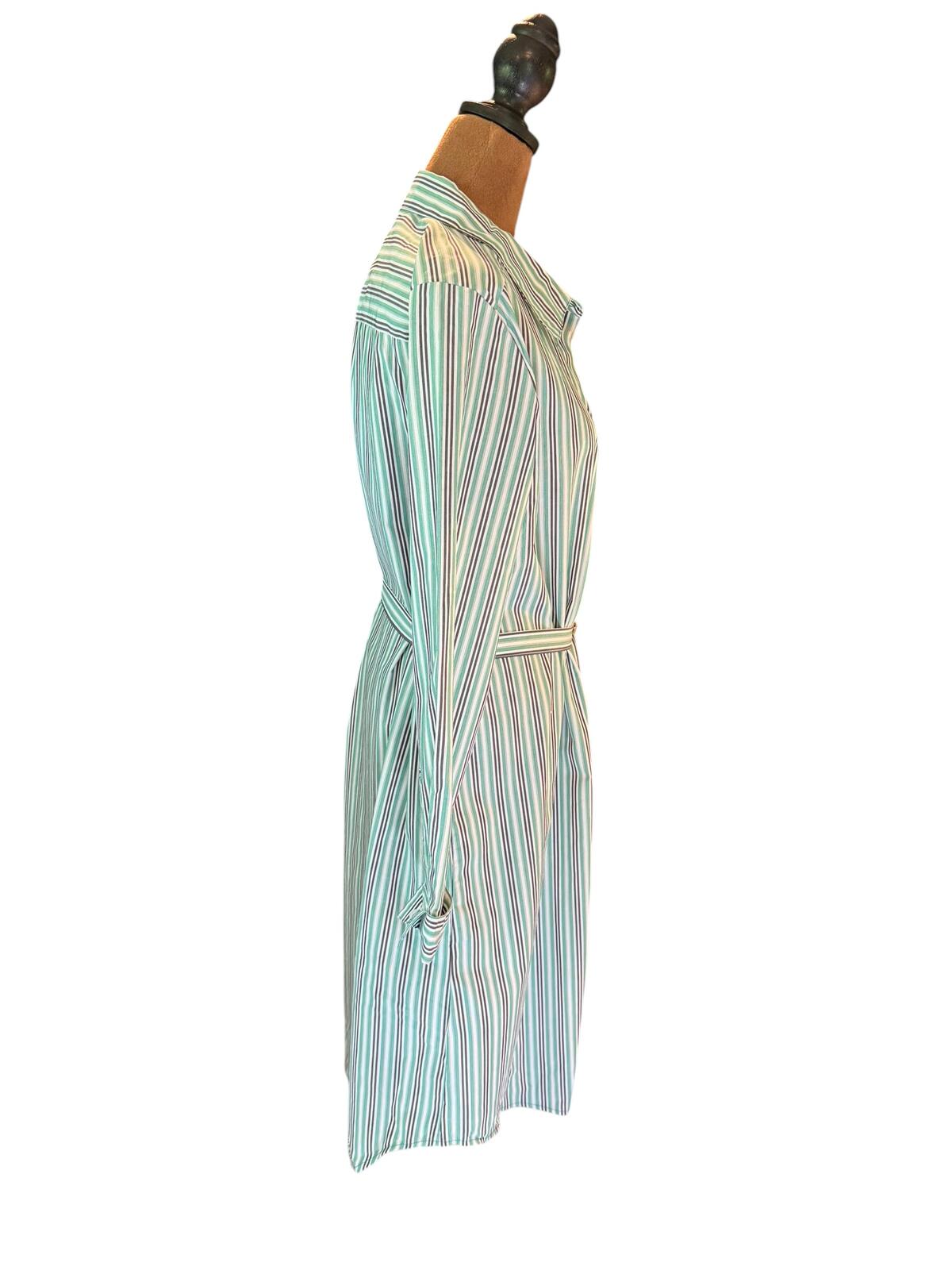 Calvin Klein Striped Shirt Dress with Belt