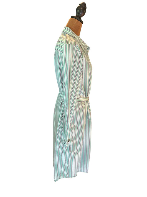 Calvin Klein Striped Shirt Dress with Belt